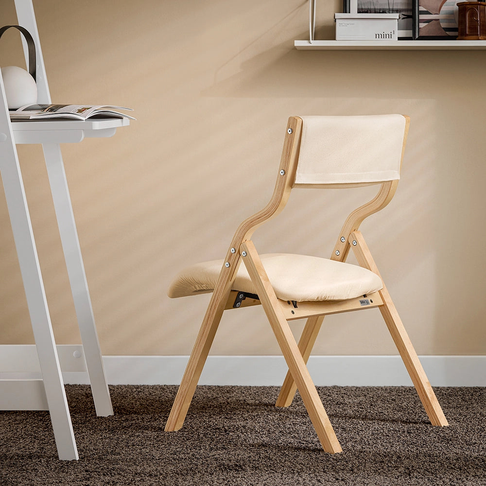 SoBuy FST40-Wx2, Lotto da 2 Sedie Pieghevoli da Pranzo con Seduta e Schienale Imbottiti, Design Elegante e Salvaspazio Sedie Pieghevoli da Interno, Perfette per Cucina, Ufficio ed Esterno, Bianco