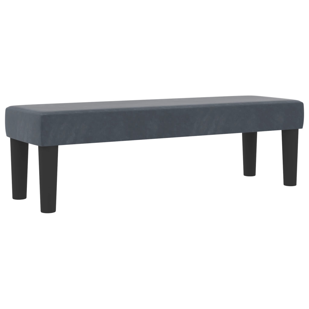 Letto con Box Spring con Materasso e Panchina Grigio Scuro 120x190 cm Velluto