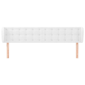 Testiera ad Orecchio Bianca 183x23x78/88 cm in Similpelle 3117247