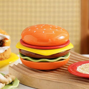 Set di piatti da hamburger 6 pezzi, pieghevoli - Set di posate da hamburger, multiuso, adatto per barbecue, feste e antipasti (mini piatti per snack/dolci, piatti per sushi e dip) - sostenibile e spazievitore.