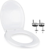 Coperchio wc ovaale bianco rimovibile con visore wc morbido chiusura rapida funzione di rilascio rapido