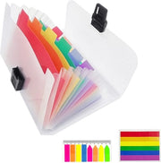 File Organizer con 13 Cestelli, 24 Etichette e 160 Tabella di Indice, Grande Capacità, Organizzatore Portatile per Documenti Casa o Ufficio, 17 * 10,5 cm