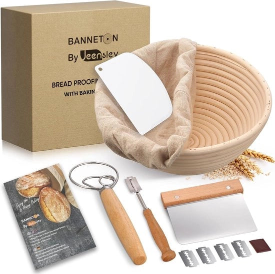 Mand per la Prova del Pane Artigianale a forma Rotonda in Rotangia - 1 pezzo - Materiale Naturale