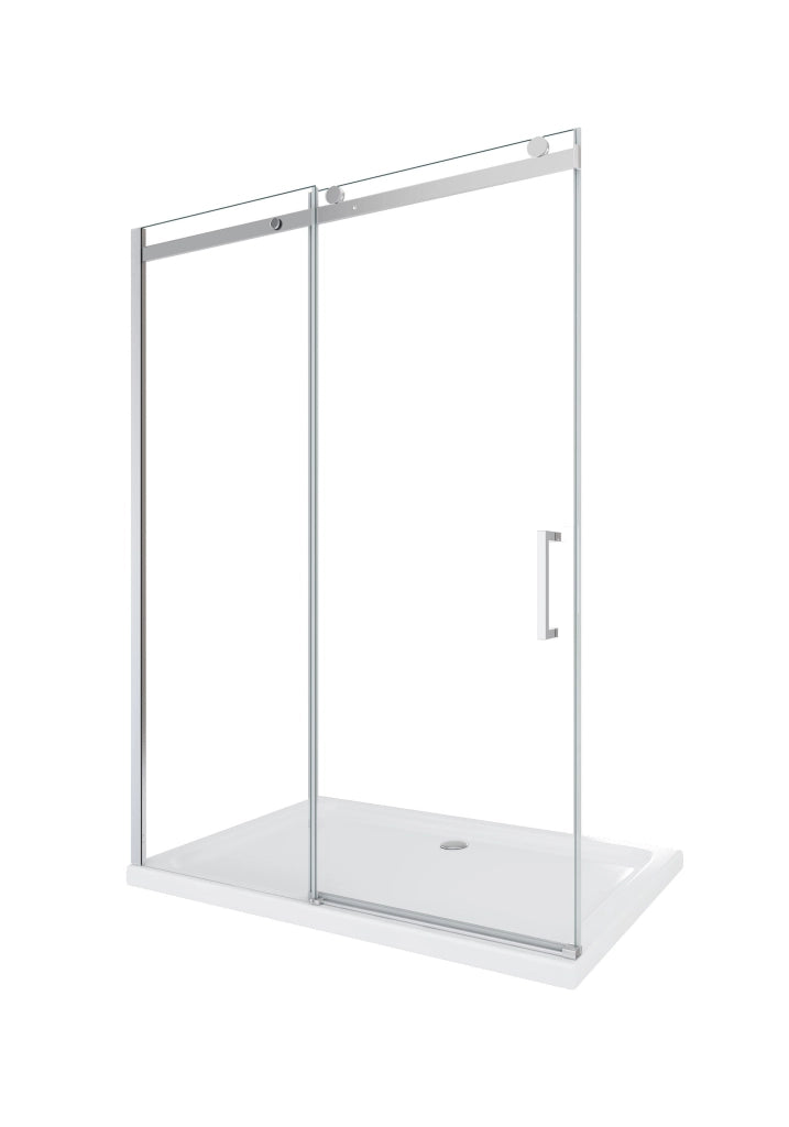 Porta doccia vetro 8 mm per installazione in nicchia Altezza 190 cm installazione reversibile cm 120 (regolabile 118-120,5)