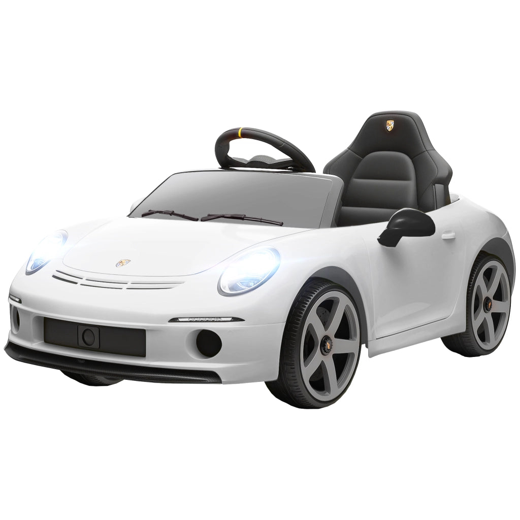 Letto a Castello Macchina Bambini 3-5 Anni ¨C zephmum ¨C Bianco con Telecomando e Cintura di Sicurezza
