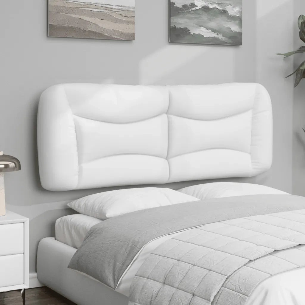 Cuscino Testiera Hvar Bianco 140 cm in Similpelle 374584