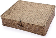 Cestello di rami con coperchio per vassoio - 32 x 28 x 7 cm (caffè)