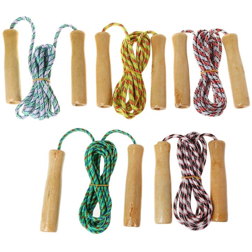 Trade Shop - Corda Per Saltare Allenamento Crossfit Jump Rope Pugilato Fitness Manici Legno -