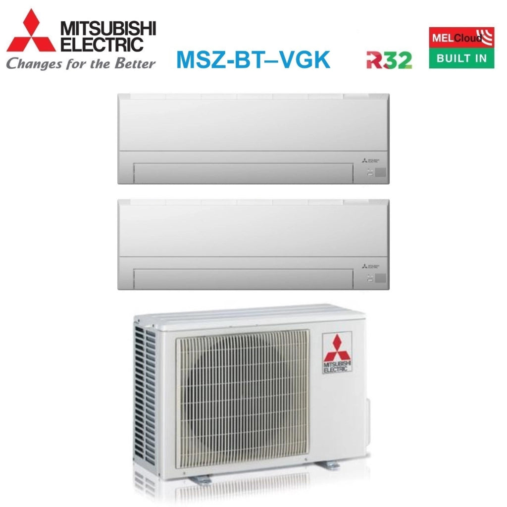 Condizionatore Dual Split Mitsubishi Electric MSZ-BT 9+12 con MXZ-3F68VF R-32 Wi-Fi Integrato
