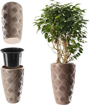 Vaso di fiori elegante e pratico con contenitore e maniglie - resistente ai raggi UV e resistente all'acqua in diverse dimensioni
