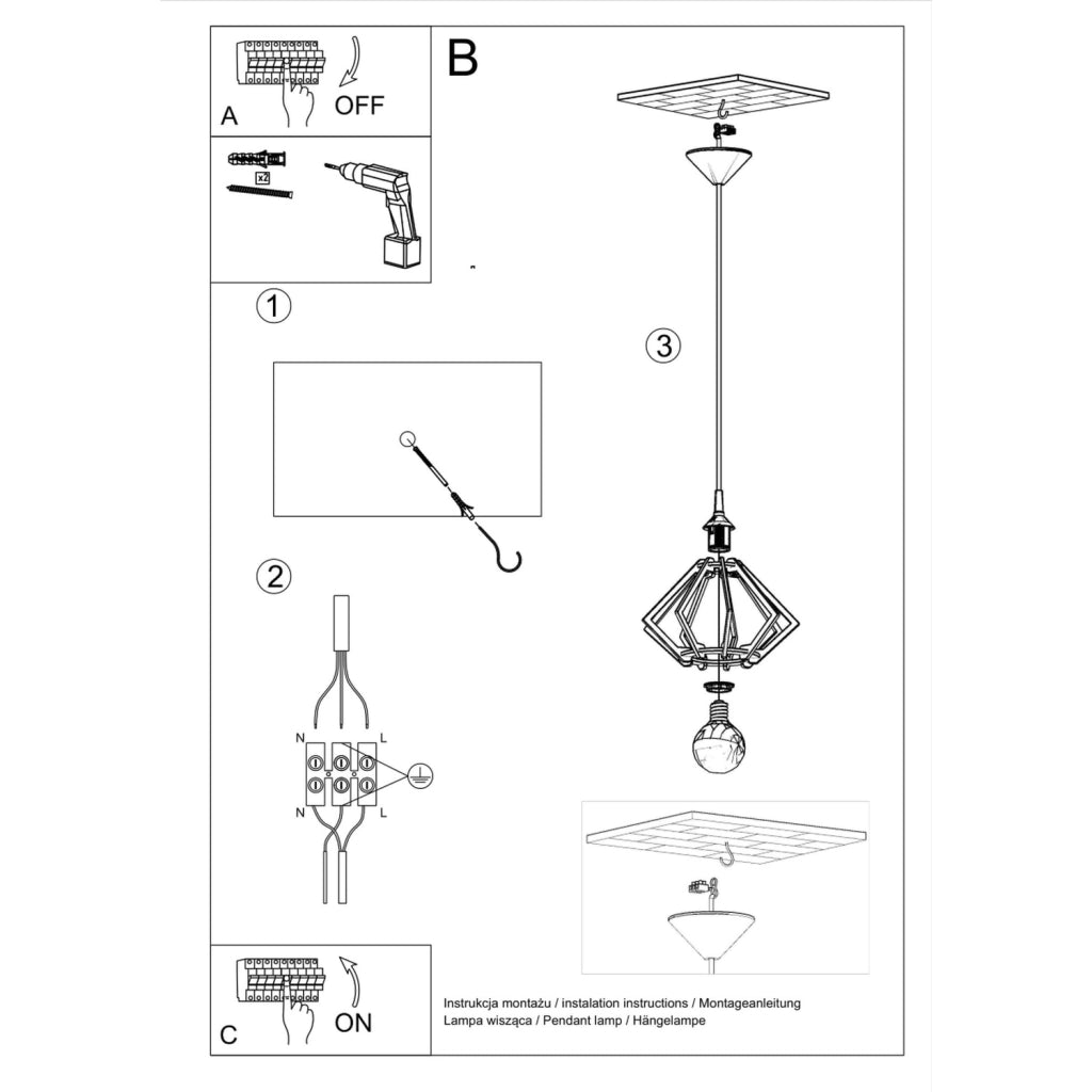 Lampada a sospensione POMPELMO in legno naturale