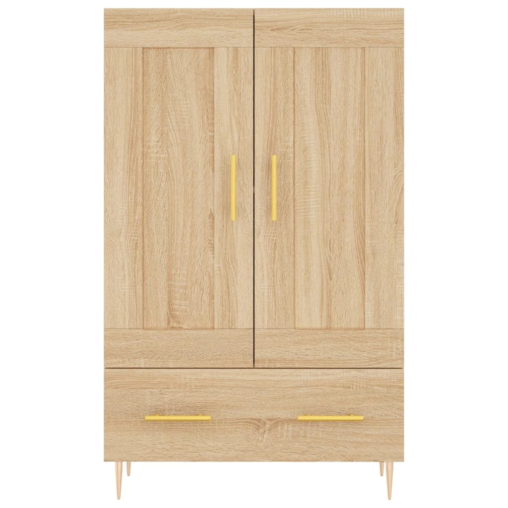 Buffet credenza cassettiera armadio mobile contenitore organizer cucina soggiorno salotto rovere Sonoma alto 69,5 x 31 x 115 cm legno ingegnerizzato marrone 02_0034082