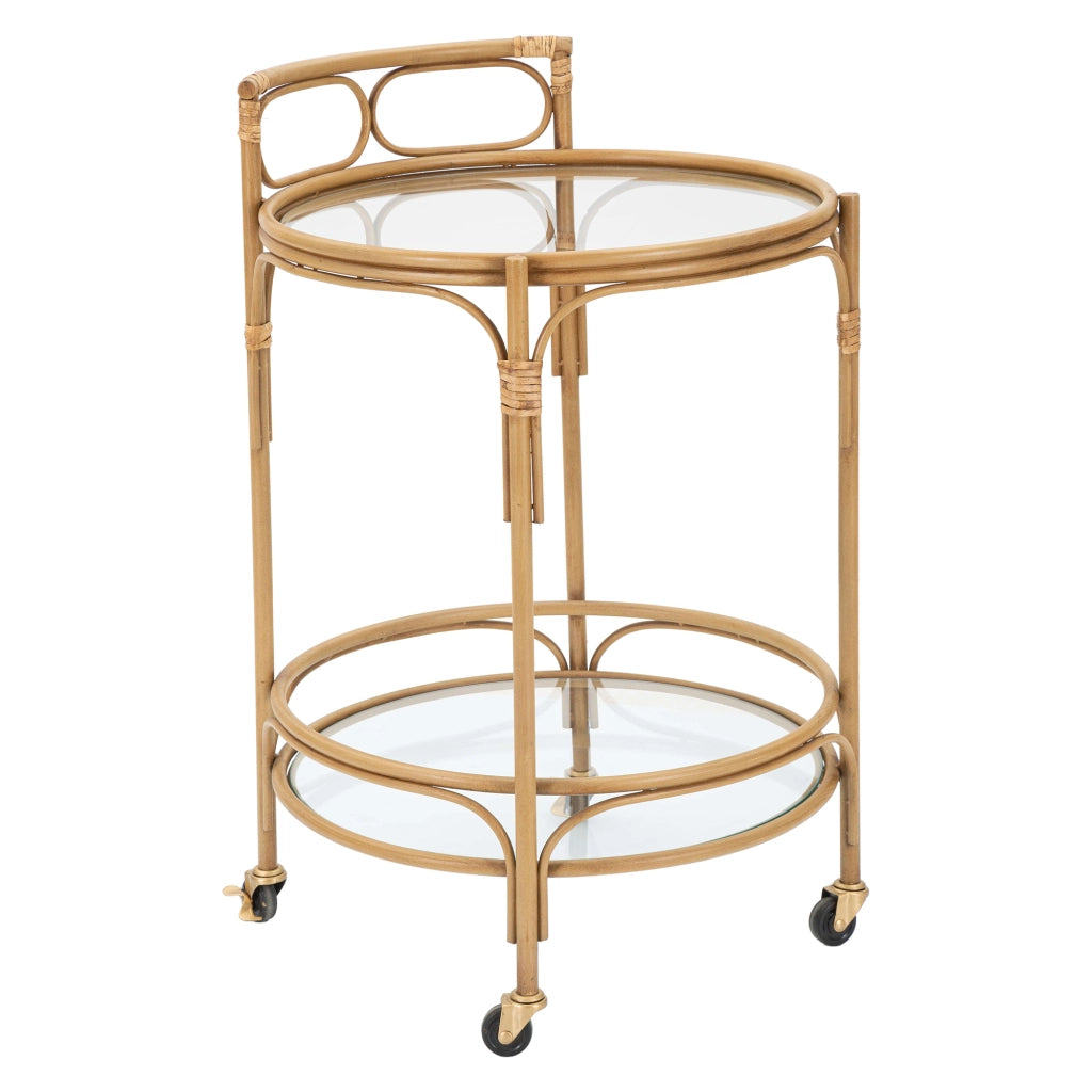 Dalosa, Carrello 2 Ripiani, 51x51x74h cm Marrone