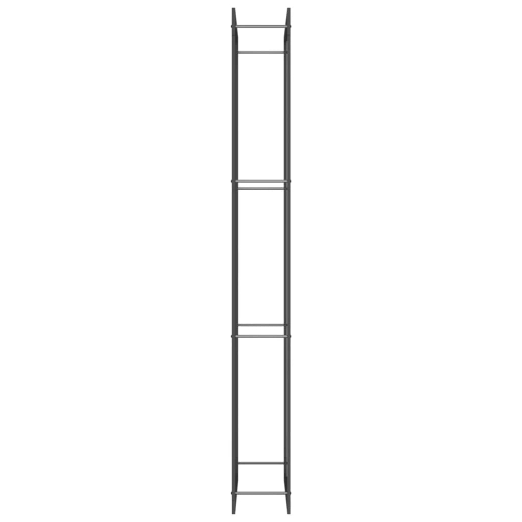 Portalegna finitura opaca 80 x 28 x 222 cm acciaio nero 02_0043752