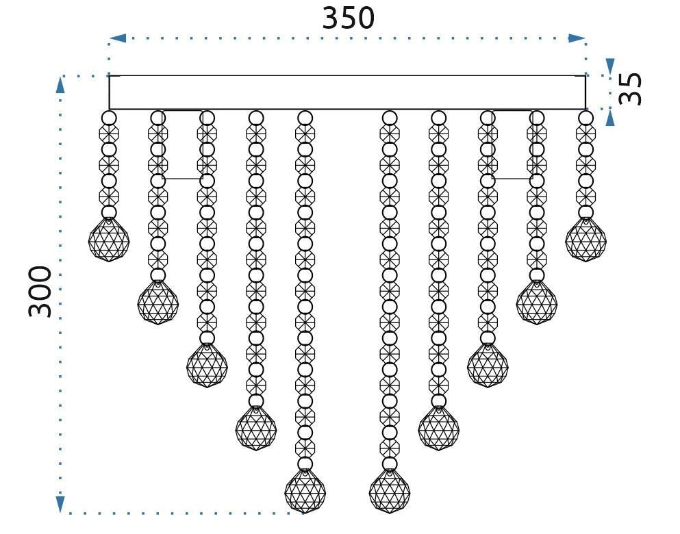 Lampada Di Cristallo Da Soffitto Plafoniere APP514-5C Cristal
