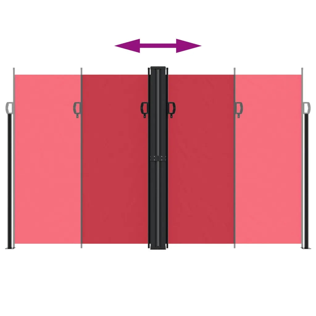Tenda da Sole Laterale Retrattile Rossa 200x1000 cm 4004762