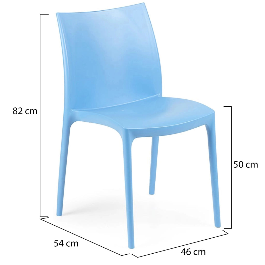Grover, Sedia da Esterno una Sedia Made in Italy, Azzurro