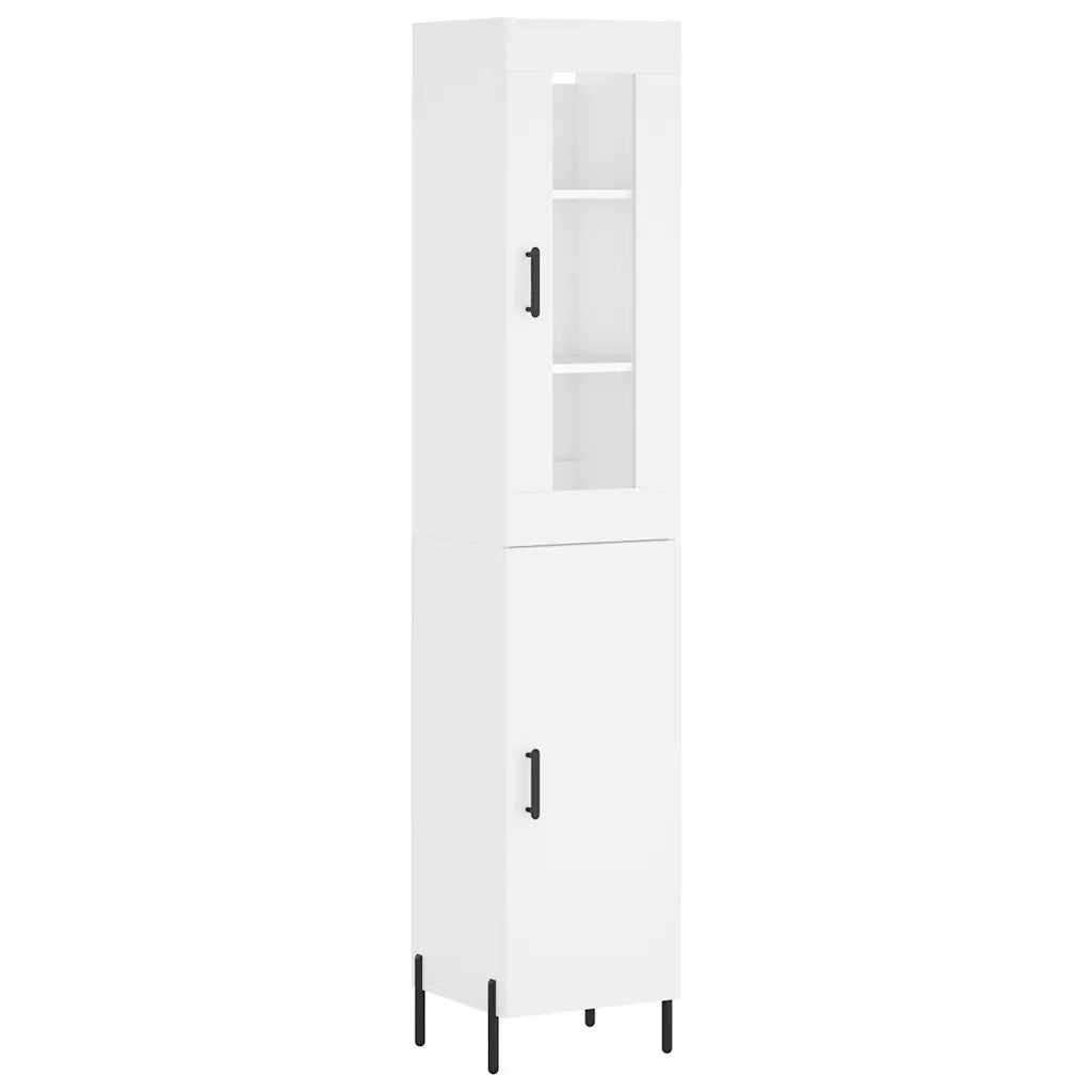 Credenza Bianca 34,5x34x180 cm in Legno Multistrato 3199177