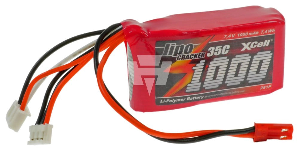 XCell LiPo Cracker 7,4 V/1000 mAh 2S1P, 35C, BEC