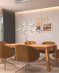 Lampada a Sospensione da Interno a LED in Metallo Nickel Opaco