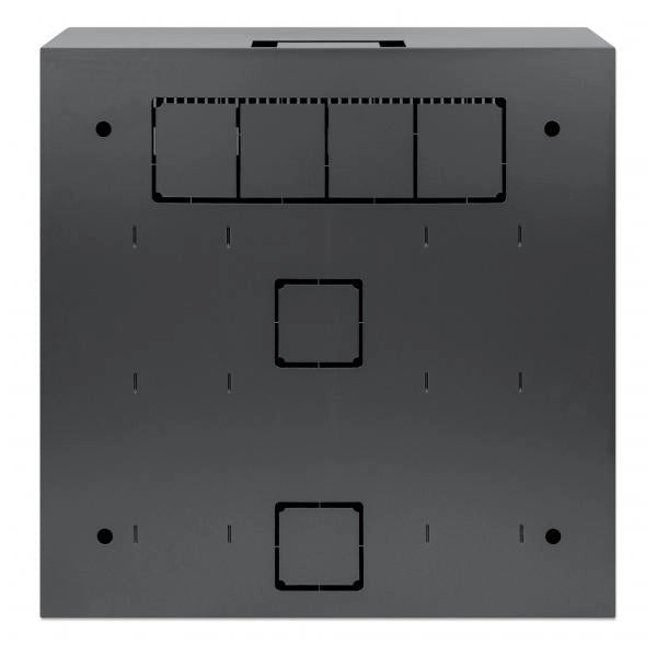 Armadio 19'' a muro a basso profilo con montanti orizzontali 4U e verticali 2U