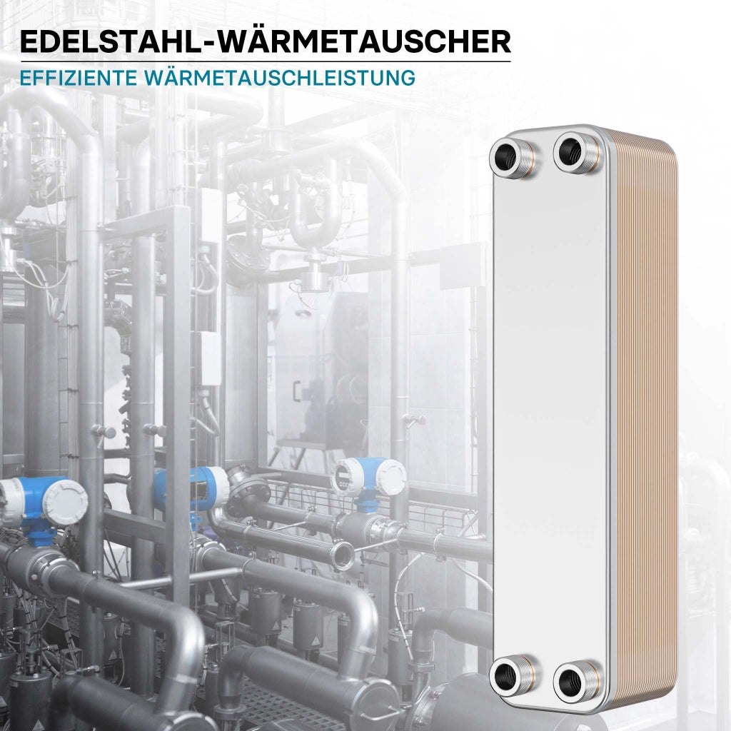 Scambiatore a piastre saldobrasate in acciaio inox, 30 piastre Max 330 kW