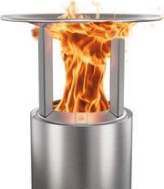 Deflettore di calore con 3 gambe rimovibili per zona di fuoco - Assorbe e dirige il calore - Acciaio inossidabile 304 (HxDia) 127 x 197 cm 16 kg.
