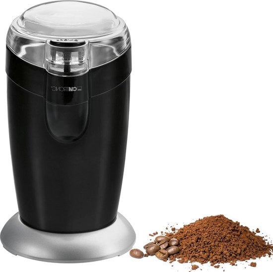 Molitore elettrico con meccanismo a martellatura - capacità 40 g - azionamento a impulsi - acciaio inox nero