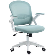 Sedia da Ufficio Ergonomica con Schienale a Rete e Altezza Regolabile, 65.5x61.5x88-97.5cm, Azzurro