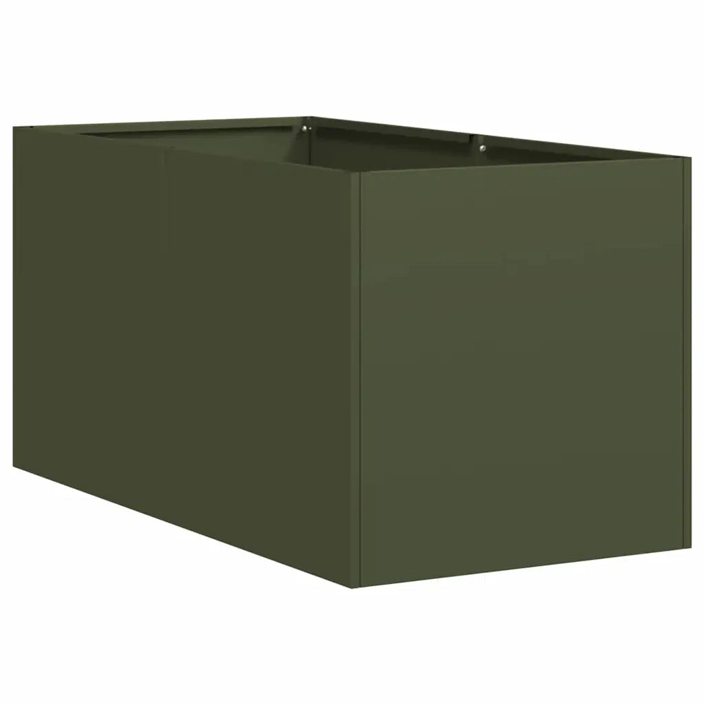 Fioriera Verde Oliva 40x80x40 cm in Acciaio Laminato a Freddo 860734