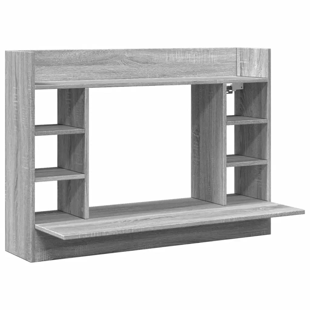 Scrivania a Parete Grigio Sonoma 105x48x75cm Legno Multistrato 847973
