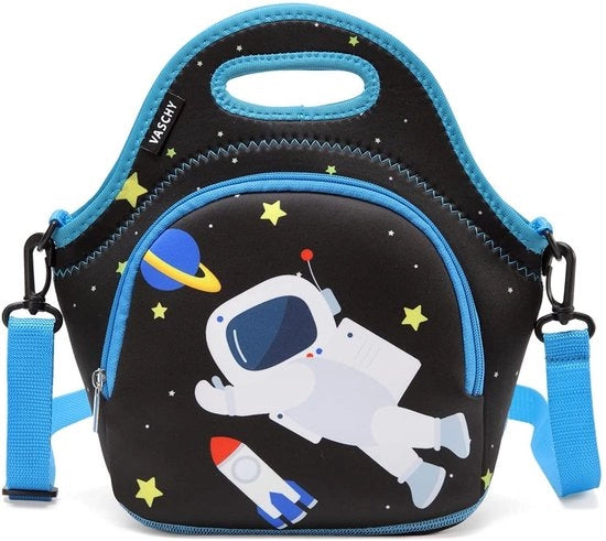 Borsa termica per bambini, leggera e pieghevole, per scuola, asilo, picnic con cinturino regolabile, astronauta