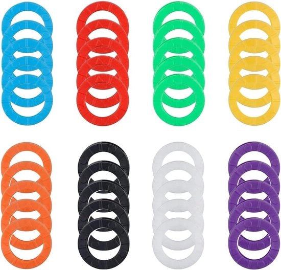 Set di 40 chiavi a forma di dado, colorate, flessibili e facili da identificare, per coperture di porte e pannelli di chiusura.