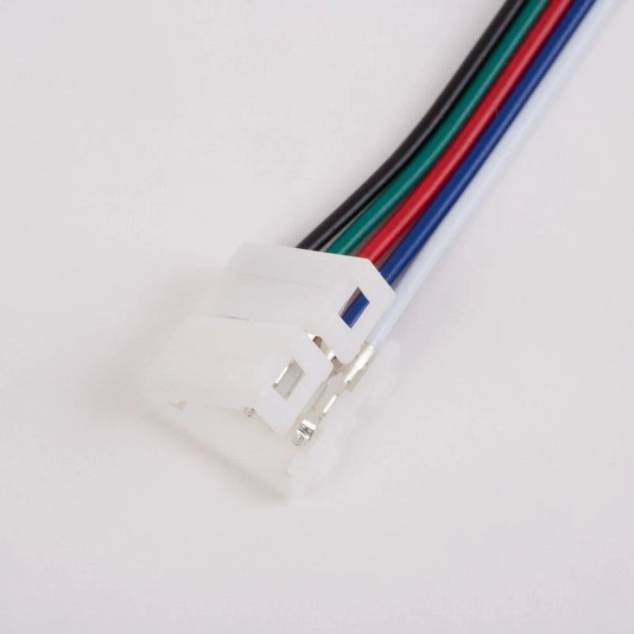 Connettore striscia LED RGBW 12mm doppio con cavo Ecolight