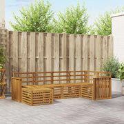 Set divano sezionale 6 pcs Naturale Legno di Acacia Massello