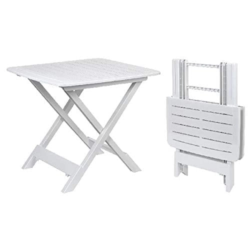 MAURY'S ANIENE TAVOLO PIEGHEVOLE RESINA BIANCO 80X72X70 CM