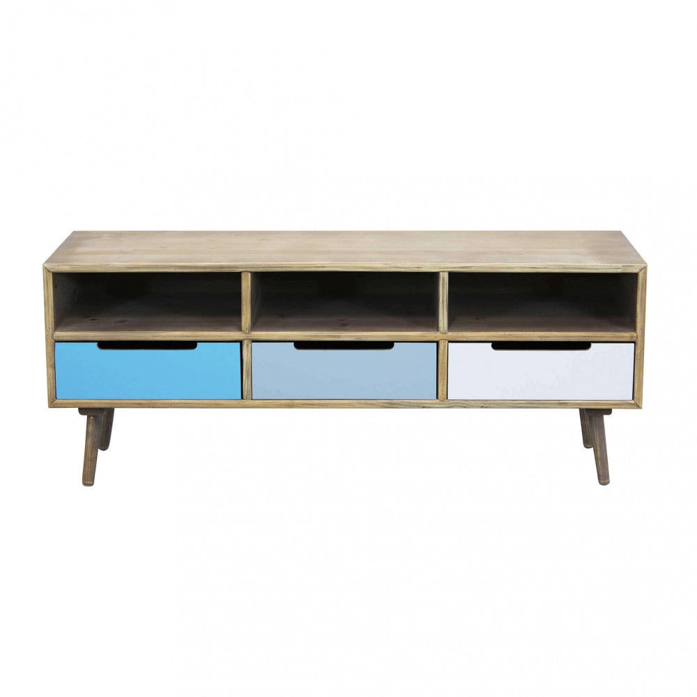 Mobile TV Tiburg 120x35,5x29,5 h cm in MDF Multicolor