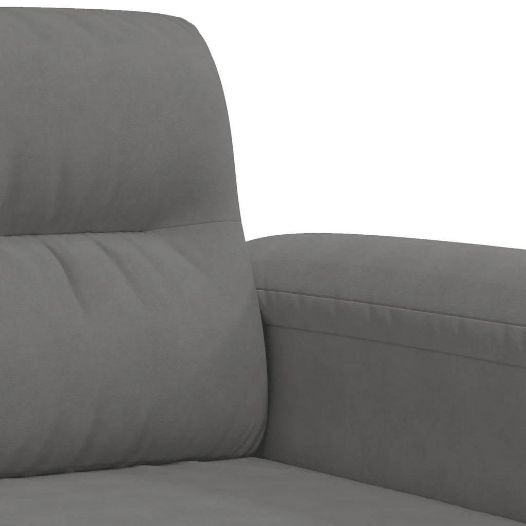 Poltrona-Divano Sedia-Poltroncina Grigio Scuro 60 cm in Tessuto Microfibra