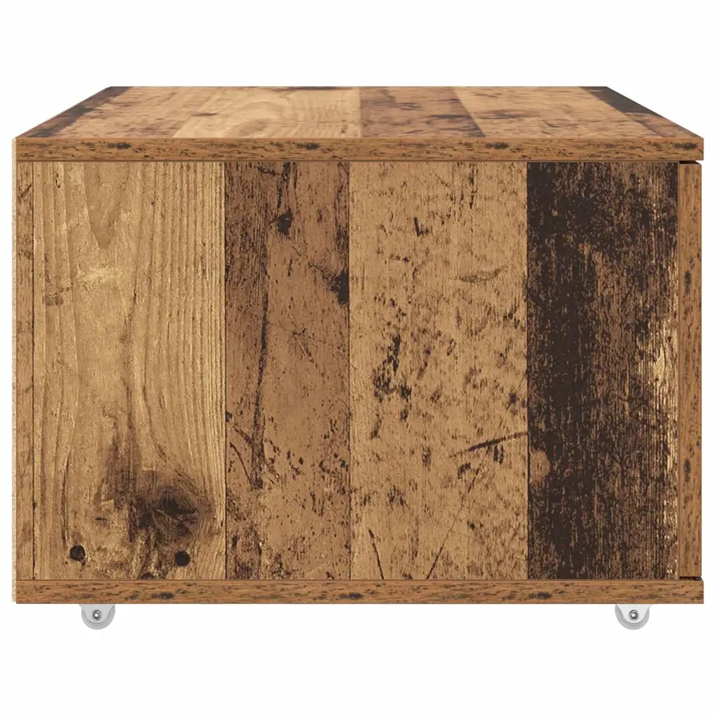 Cassettiera rettangolare moderna con ampio spazio contenitivo adatta per ufficio 55 x 45 x 31 cm realizzata in legno anticato 02_0052199