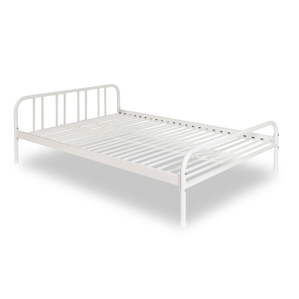 Letto matrimoniale in metallo Genoa colore bianco