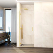 Box doccia frontale GLASS 1 porta battente 75 cm (73,2-75,2) oro trasparente