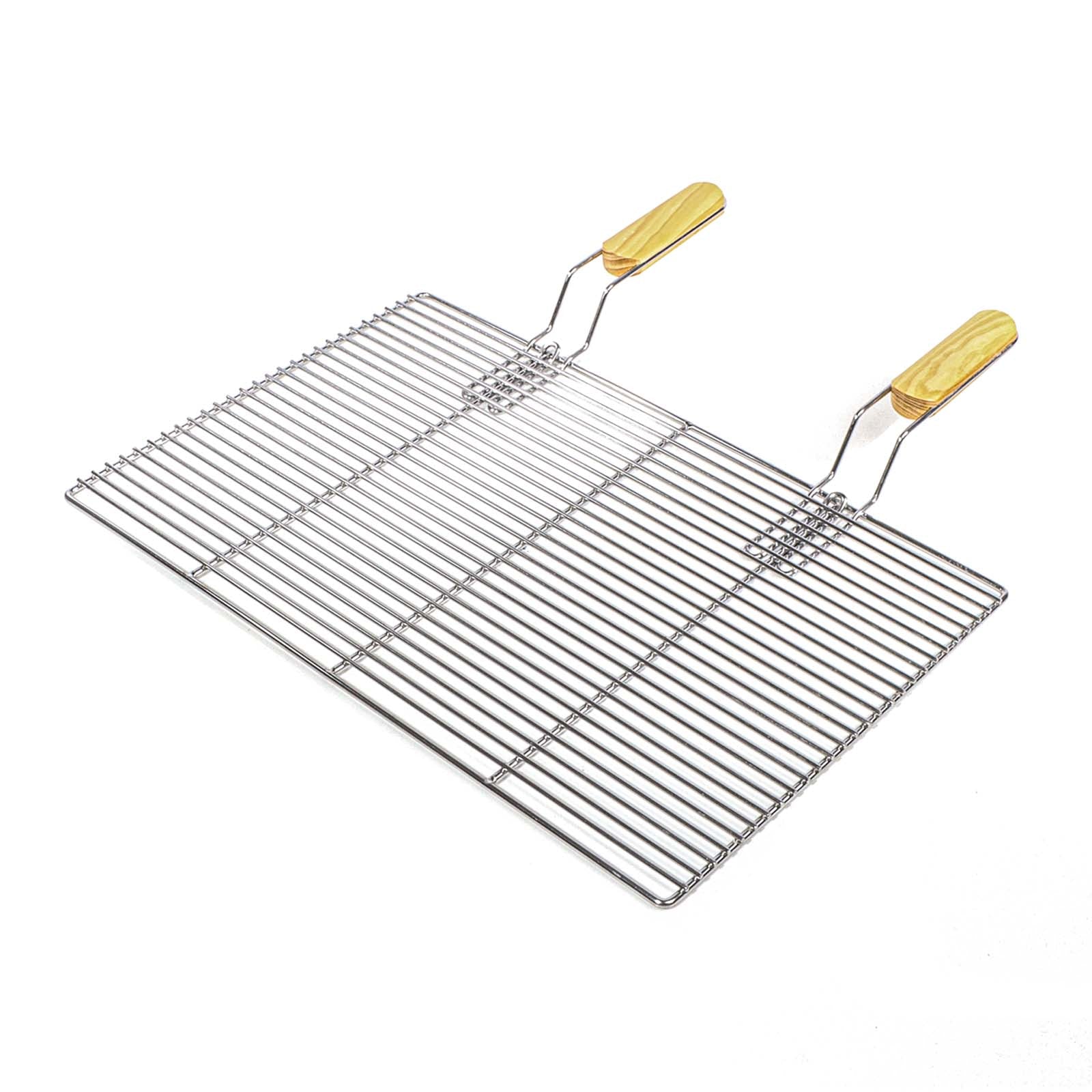 Griglia rettangolare per BBQ 67x40 cm In acciaio inox con manici Per grill a gas, a sfera ecc