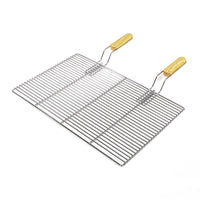 Griglia rettangolare per BBQ 67x40 cm In acciaio inox con manici Per grill a gas, a sfera ecc
