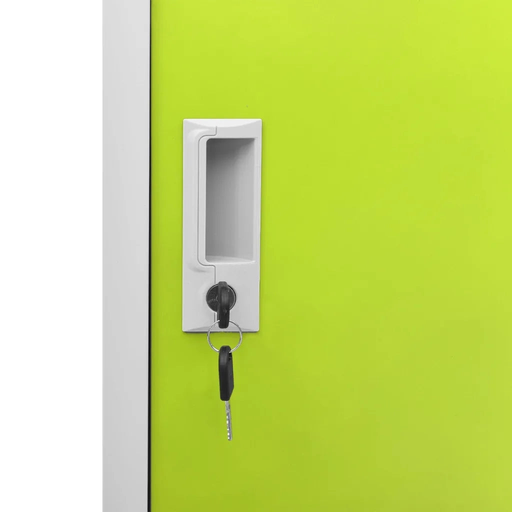 Armadietti Chiavi 2pz Grigio Chiaro Verde 90x45x92,5cm Acciaio