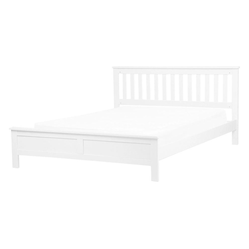Letto in legno di pino bianco matrimoniale 140 x 200 cm 6 stile scandinavo