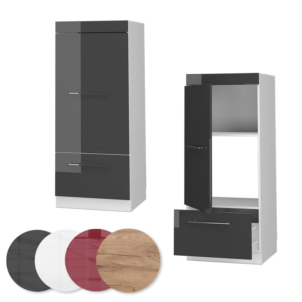Vicco Set mobili bagno Antracite lucido 60 cm