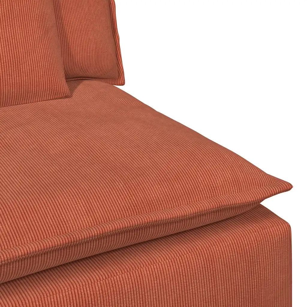 vidaXL Divano Modulare con Cuscini Rosso Arancione