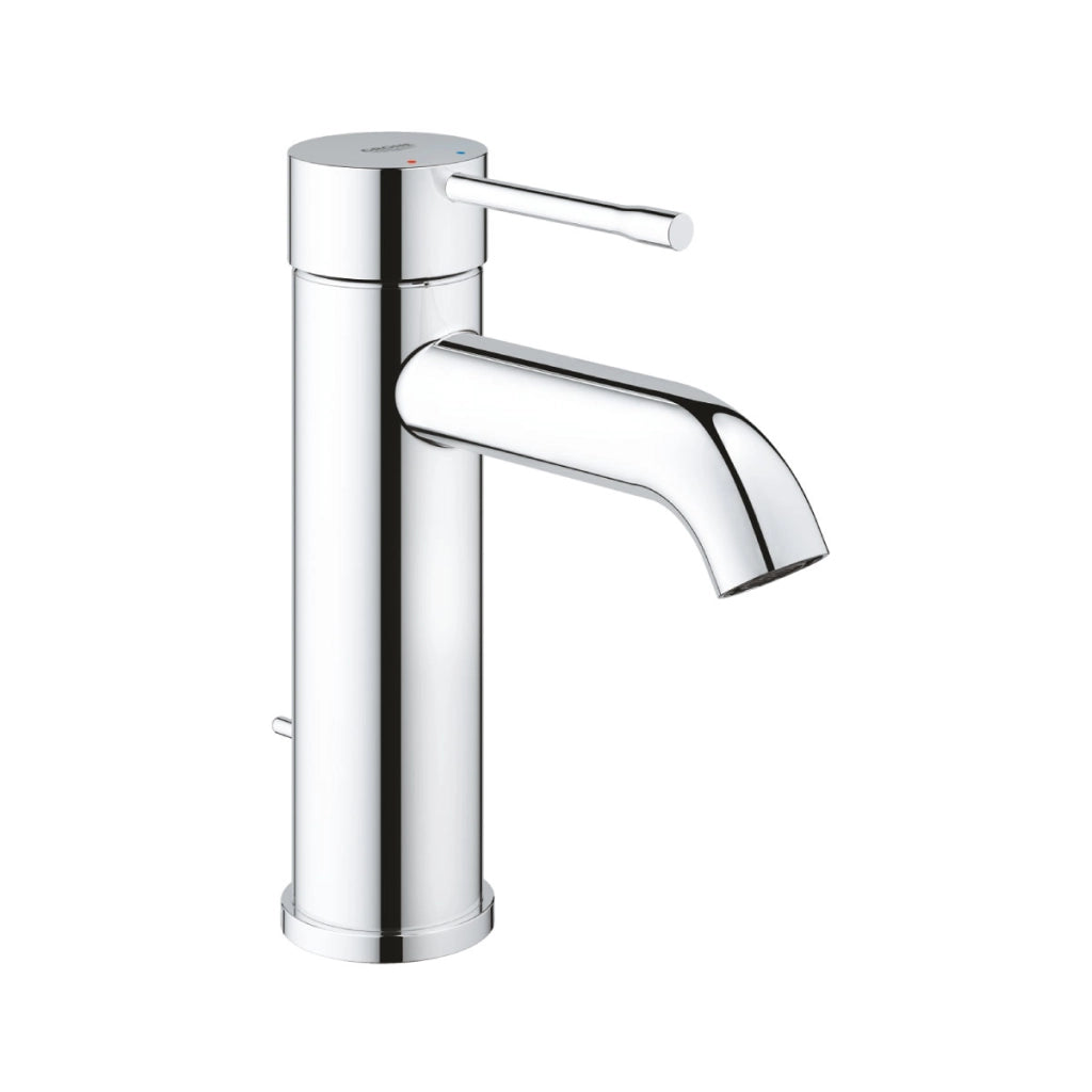 RUBINETTO MISCELATORE MONOCOMANDO CROMATO PER LAVABO SERIE ESSENCE - SCARICO 11/4  - GRO