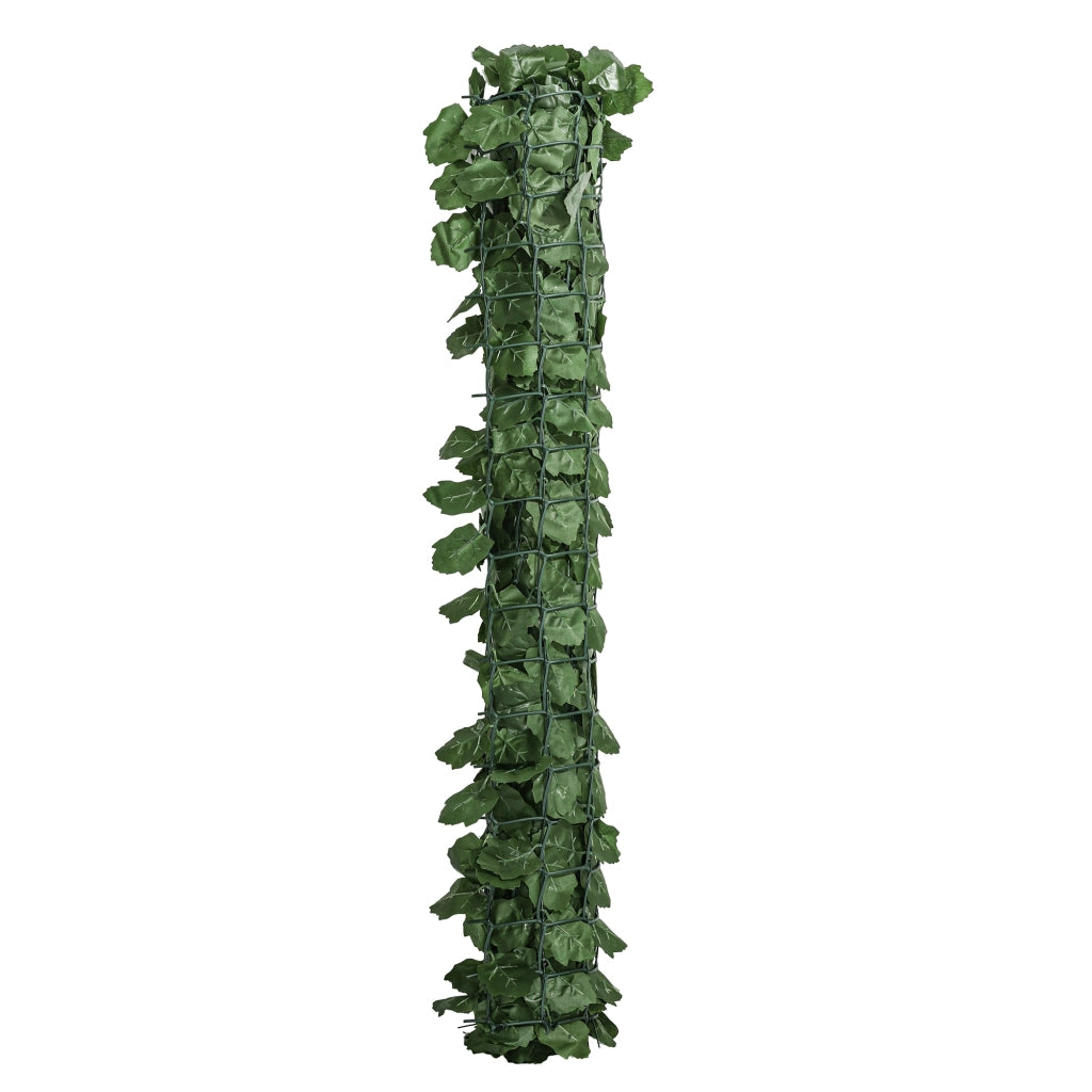 Rotolo di Siepe Finta per Balcone e Giardino 300x100 cm con Foglie di Edera in PE Verde Scuro