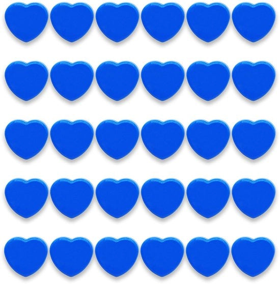 Magnetici per lavagne, 30 pezzi Magnetici forti per frigorifero Magnetici per frigorifero Magnetici minimagnetici Magnetici piccoli Magnetici forti per lavagna Magnetici per lavagna scolastica Lavagna a punta (cuore, blu)